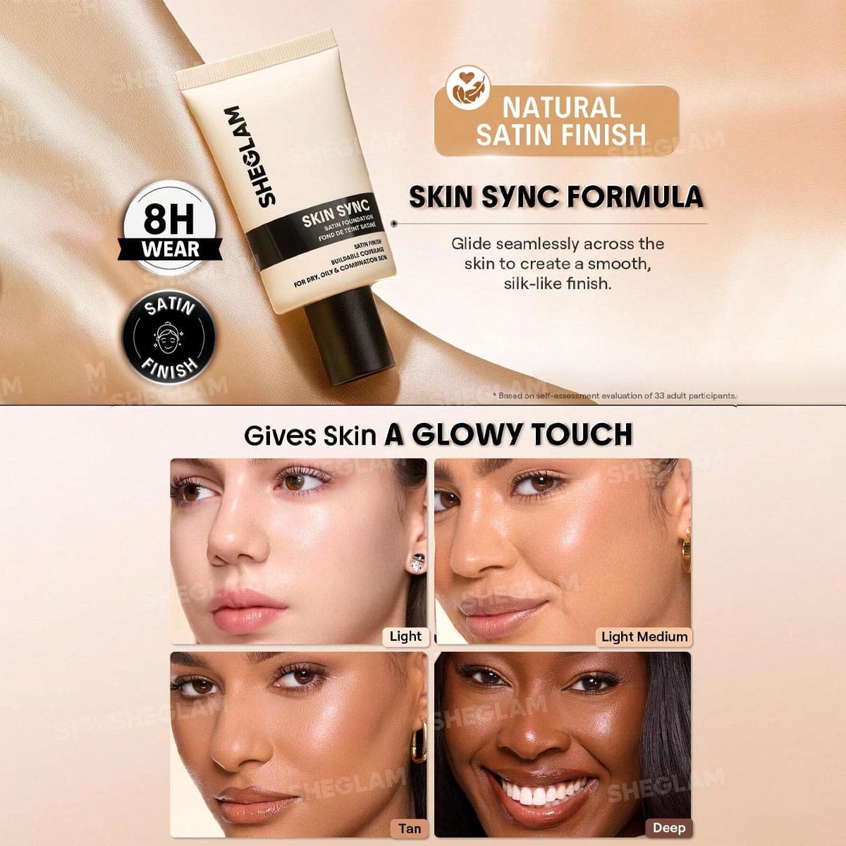 Sheglam Skin Sync Satin Foundation