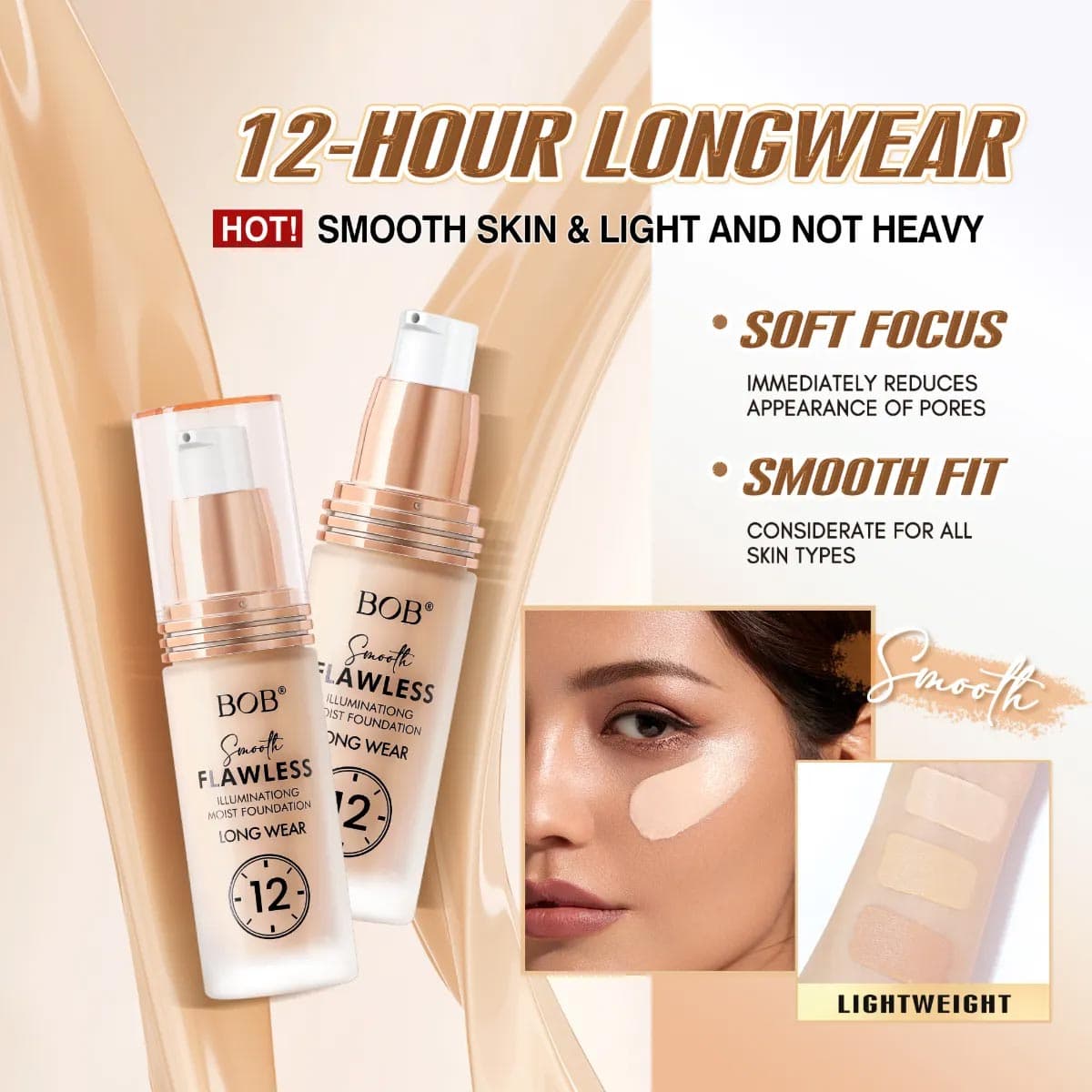 Bob Smooth Flawless Moist Long Wear Foundation