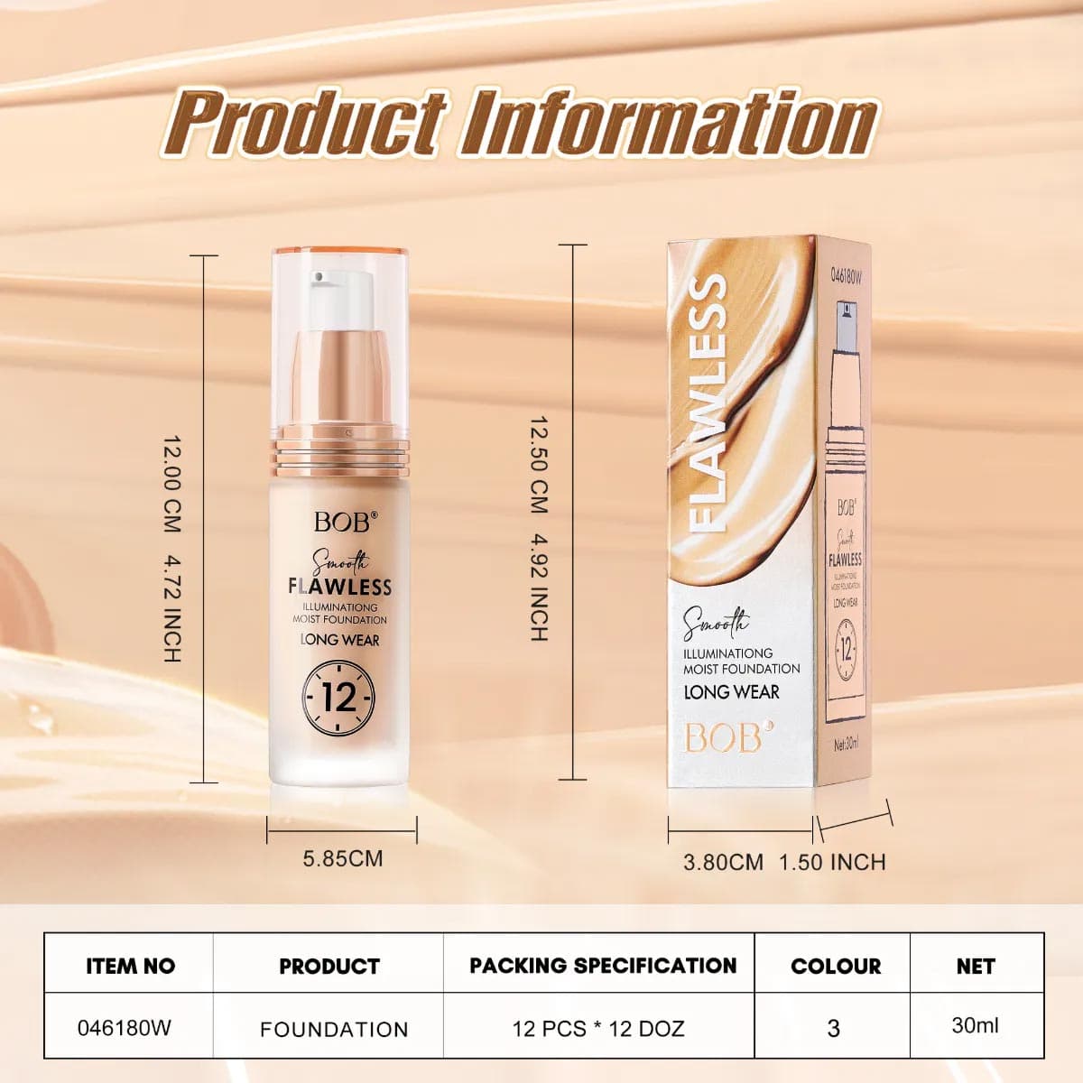 Bob Smooth Flawless Moist Long Wear Foundation