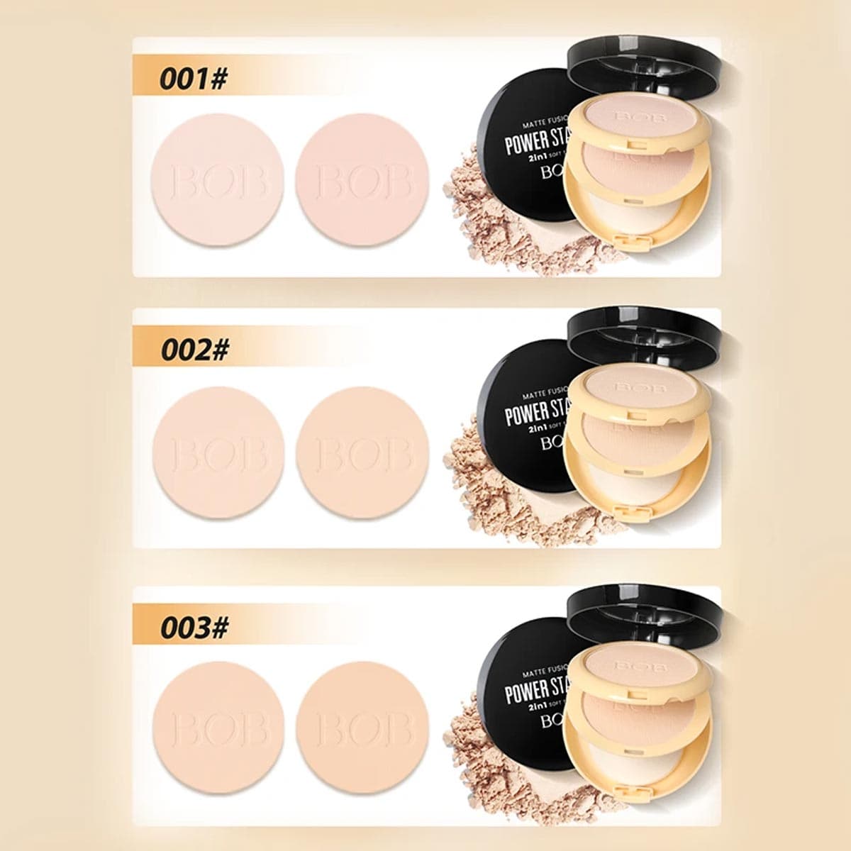 Bob Matte Fusion Power Stay Compact Powder
