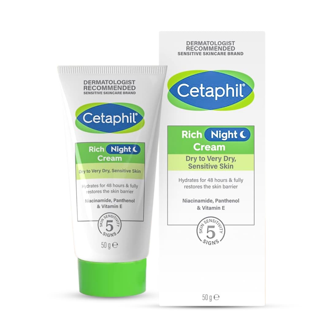 Cetaphil Rich Night Cream for Dry to Very Dry, Sensitive Skin