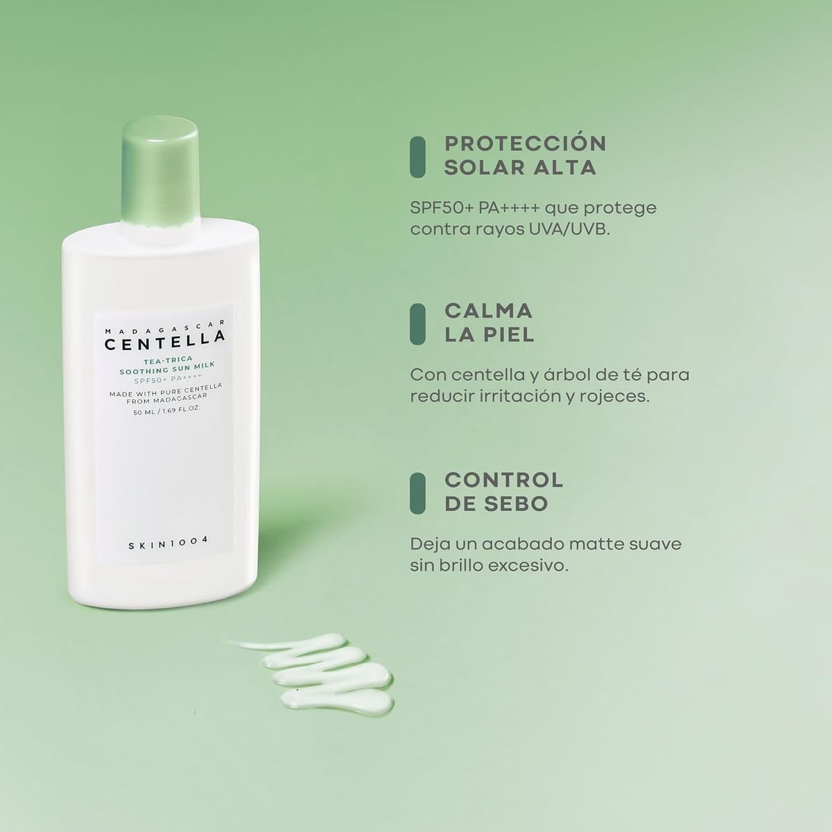 Skin1004 Tea-Trica Soothing Sun Milk SPF50+ PA++++ (Exp - Aug/2027)