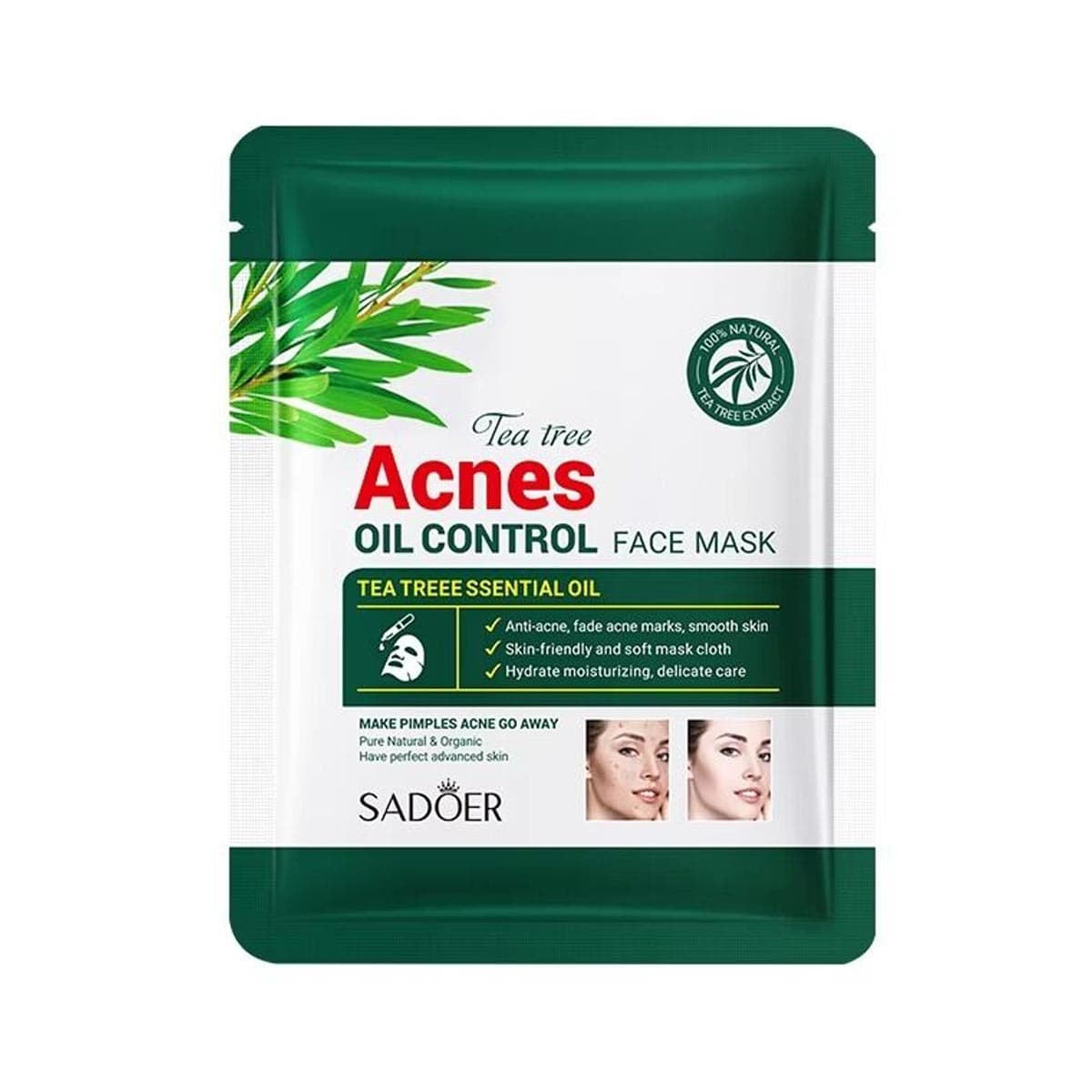 Sadoer Tea Tree Acne Oil Control Facial Mask