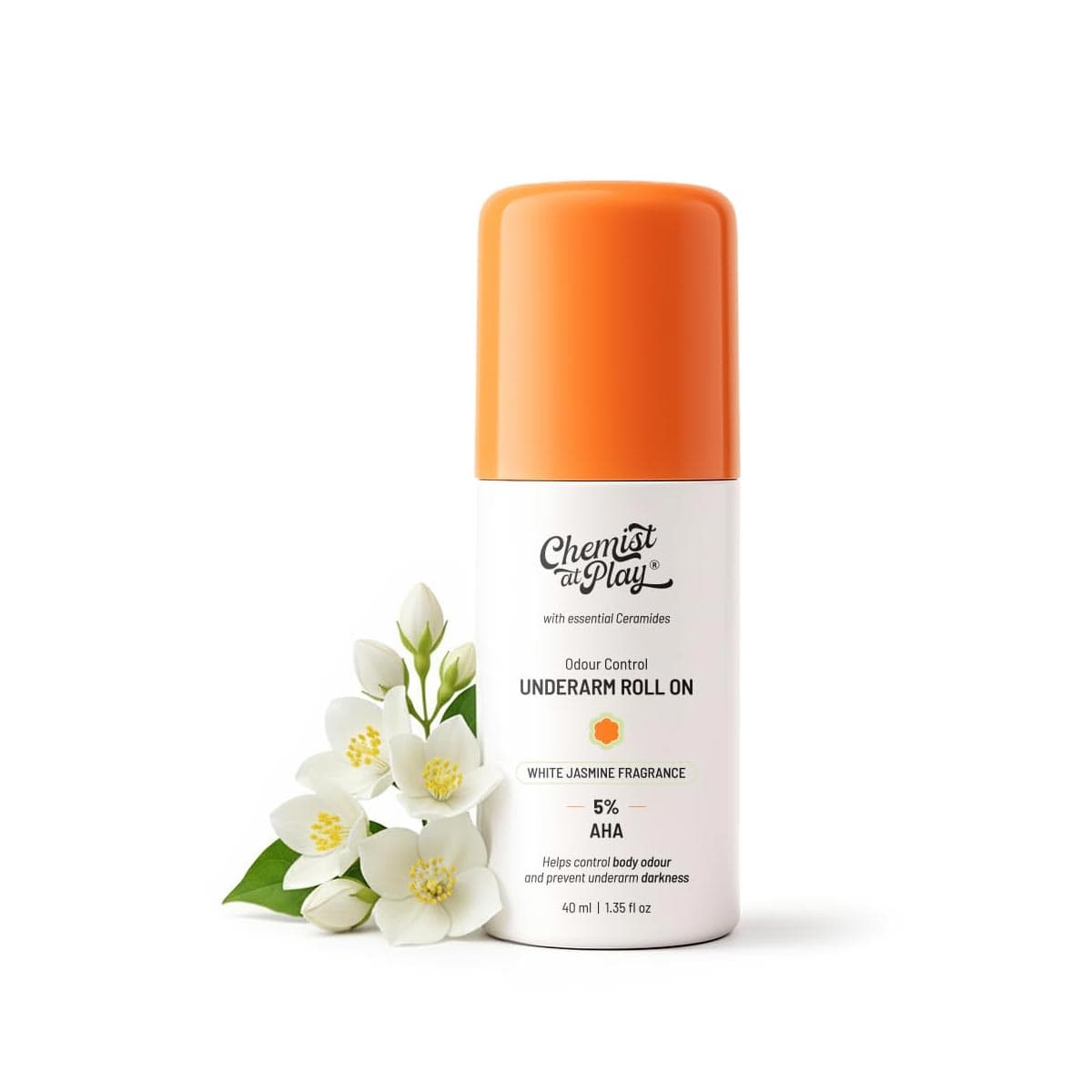 Chemist at Play 5% AHAs + Vitamin C White Jasmine Fragrance Underarm Roll On