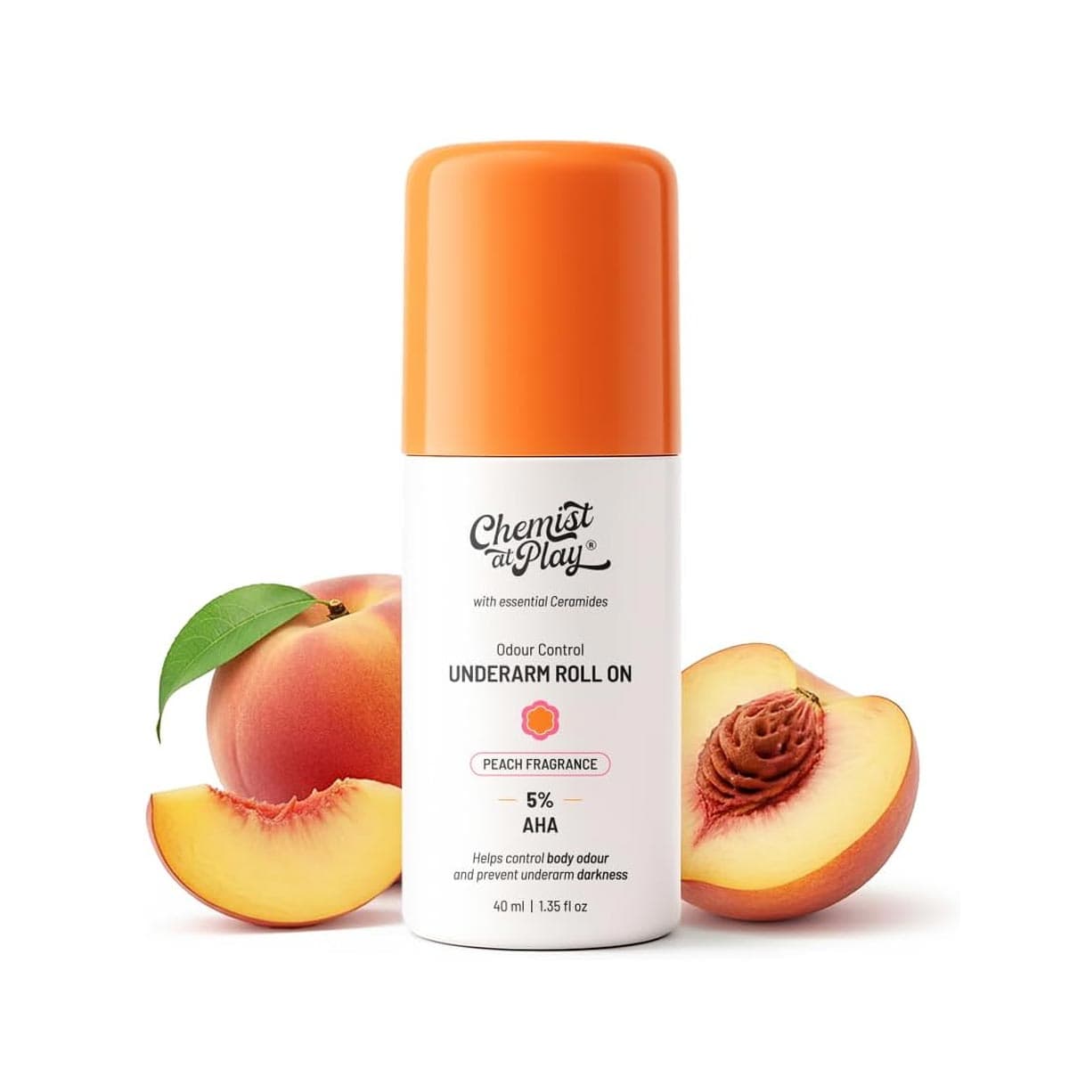 Chemist at Play 5% AHAs + Vitamin C Peach Fragrance Underarm Roll On