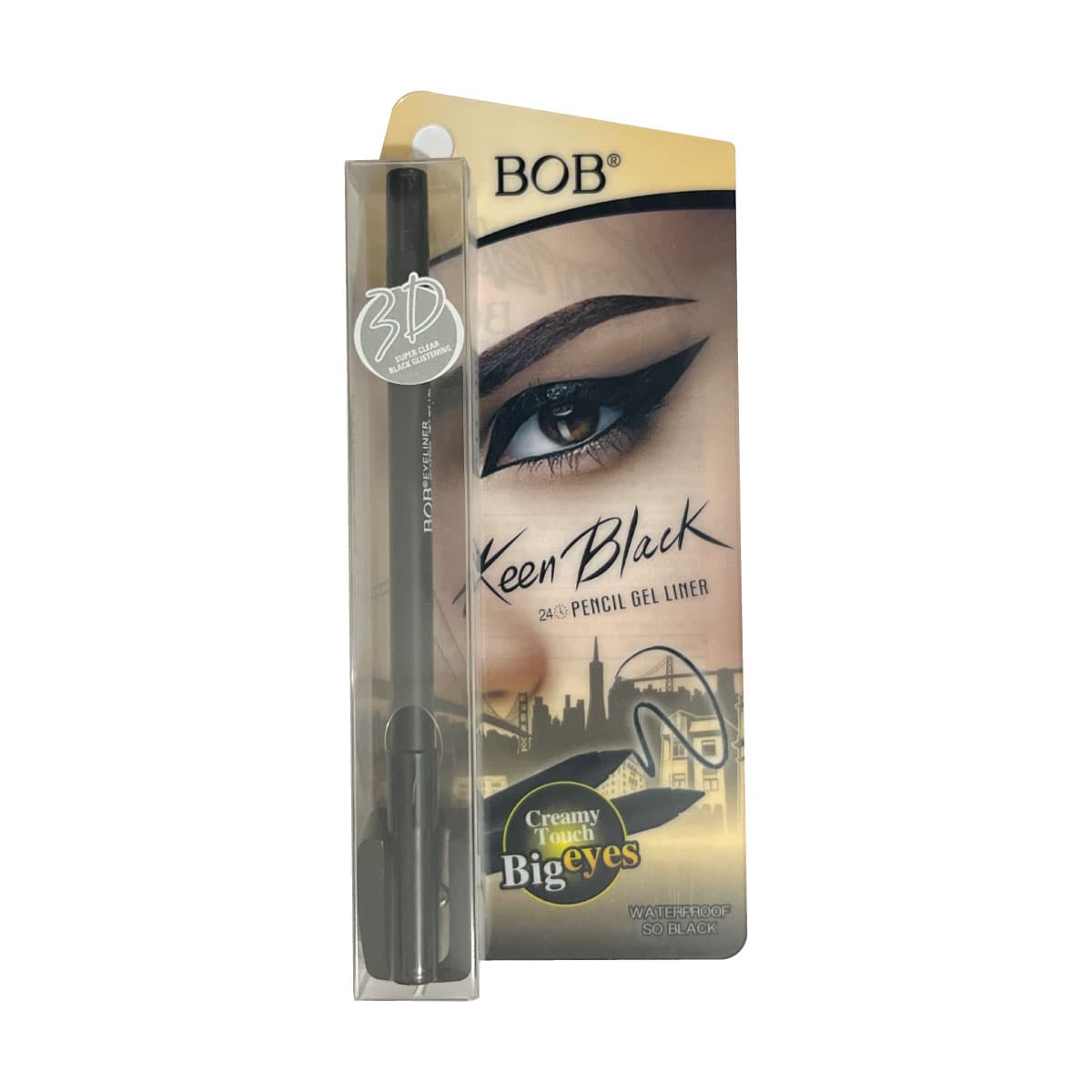 BOB Keen Black Pencil Gel Liner Kajal