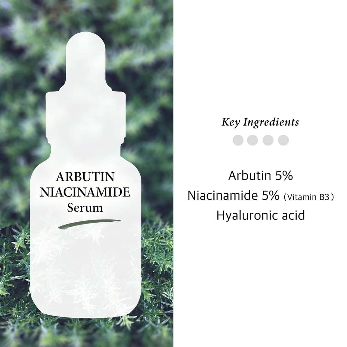 Cos De Baha Niacinamide 5% + Arbutin 5% Serum with Hyaluronic Acid (AN)