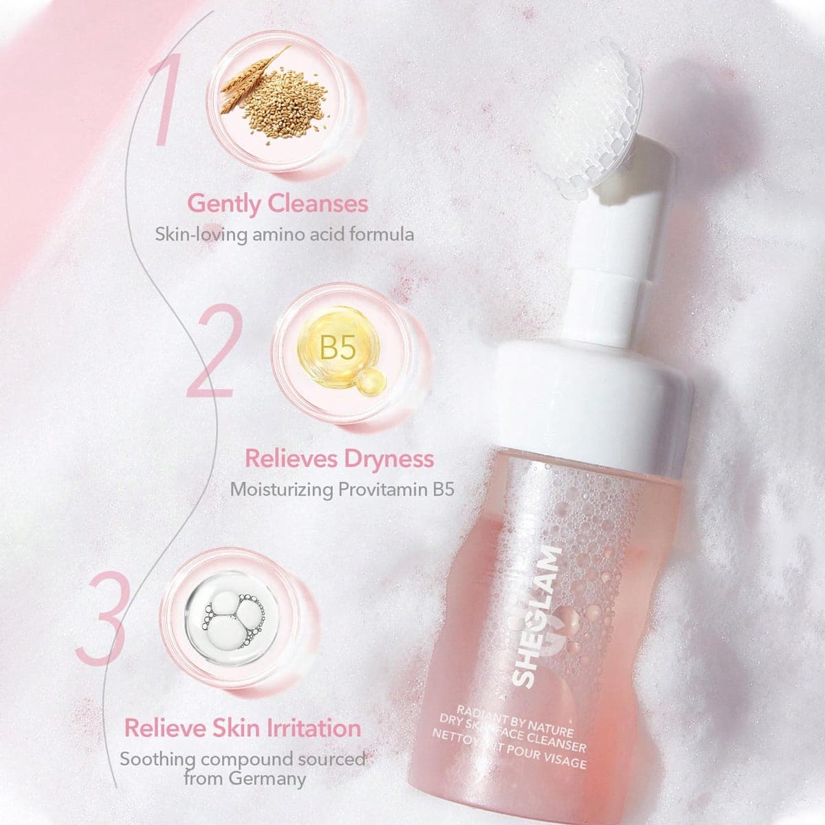 Sheglam Radiant By Nature Dry Skin Face Cleanser