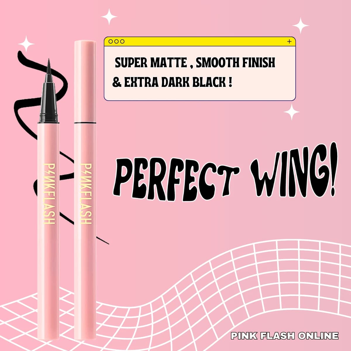 E01 - Pink Flash Waterproof Easy Eyeliner