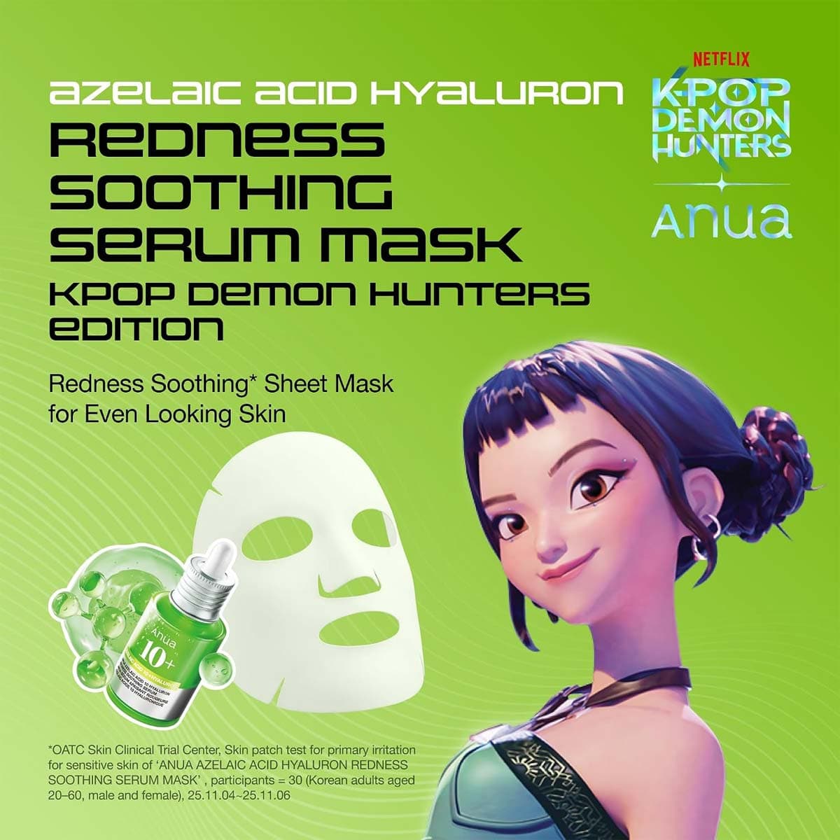 Anua K-Pop Demon Hunters Azelaic Acid Hyaluron Redness Soothing Serum Mask