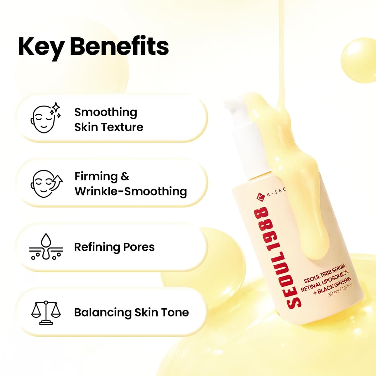 K SECRET SEOUL 1988 Serum : Retinal Liposome 2% + Black Ginseng