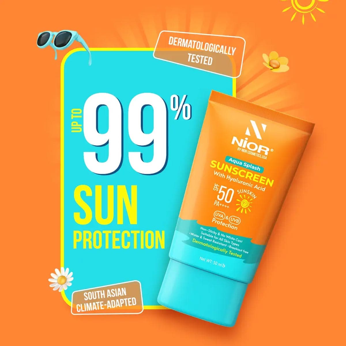 Nior Aqua Splash Sunscreen SPF 50 PA++++