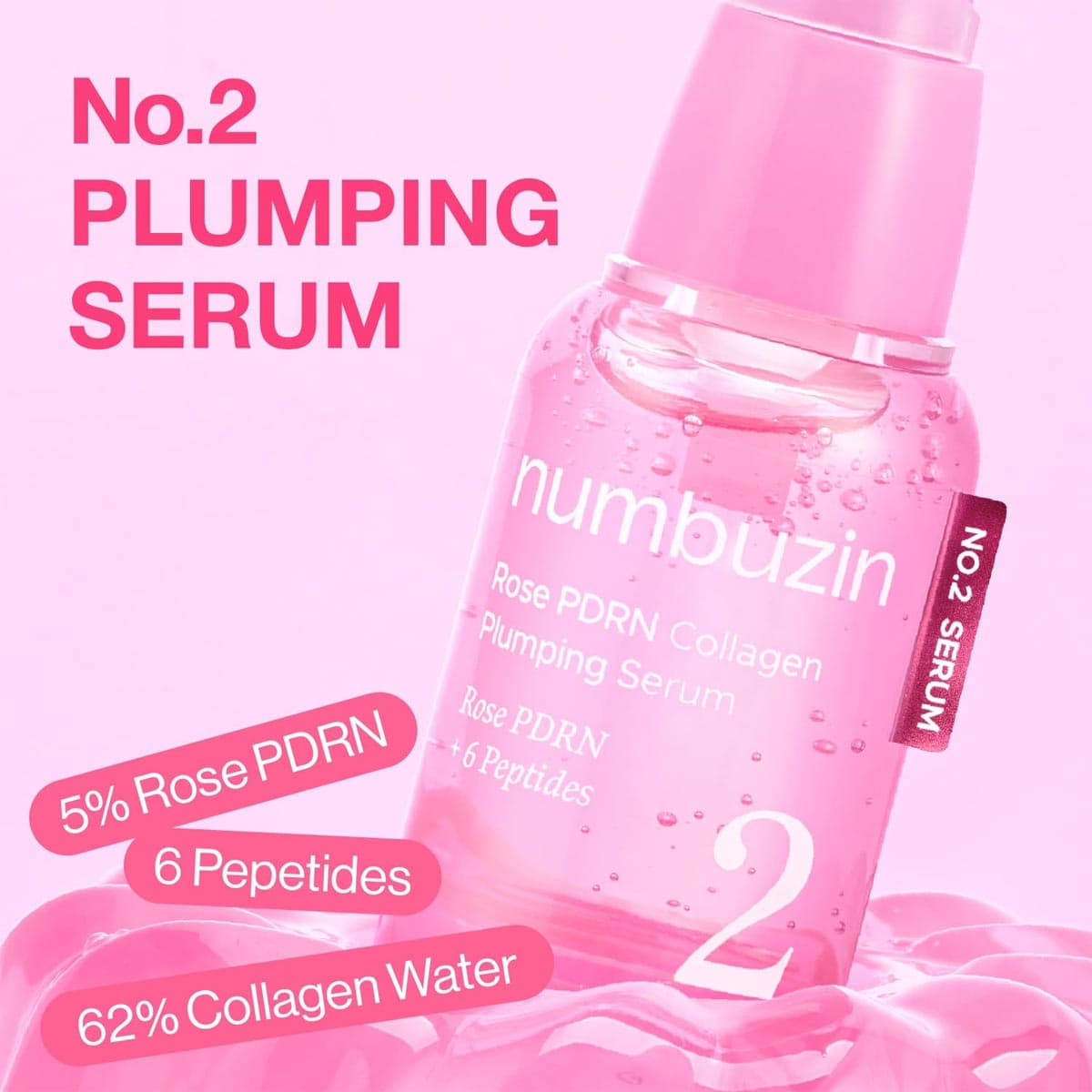Numbuzin Rose PDRN Collagen Plumping Serum