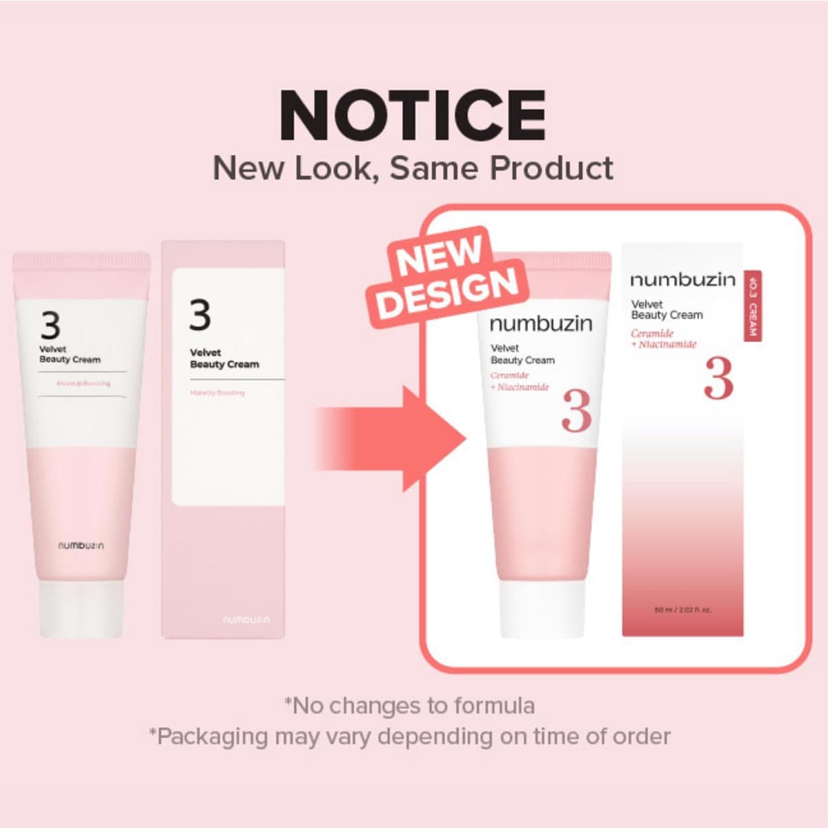 Numbuzin No.3 Velvet Beauty Cream (Exp - Oct/2027)