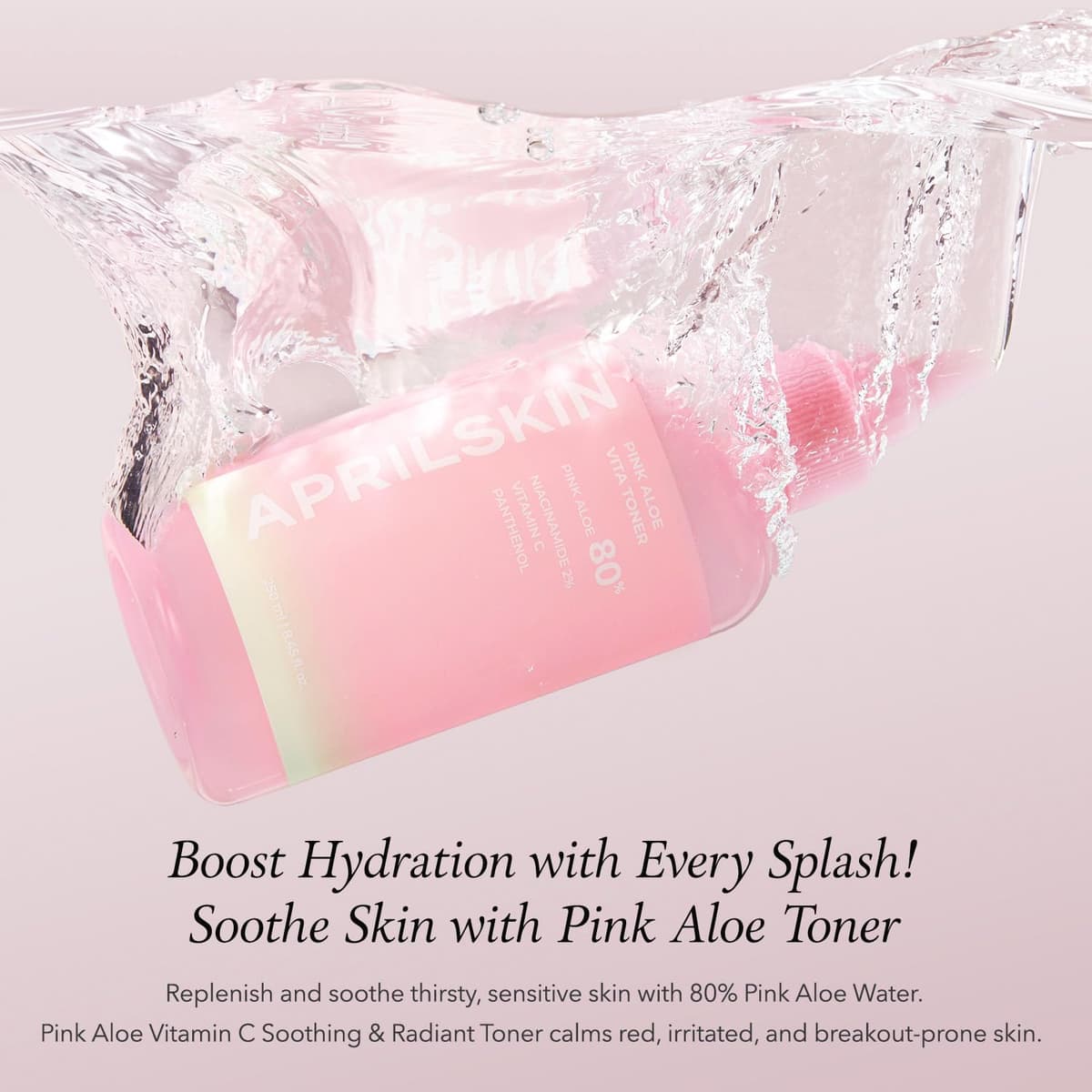 APRILSKIN Pink Aloe Vitamin C Soothing & Brightening Toner (Exp - Sep/27)