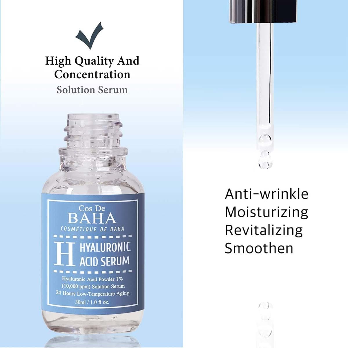 Cos De Baha Pure Hyaluronic Acid 1% Powder Solution Serum (H)