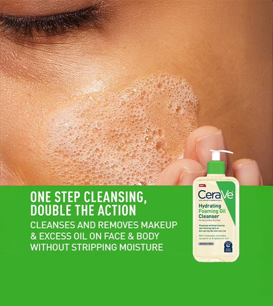 Cera Ve Hydrating Foaming Oil Cleanser For Dry to Very Dry Skin