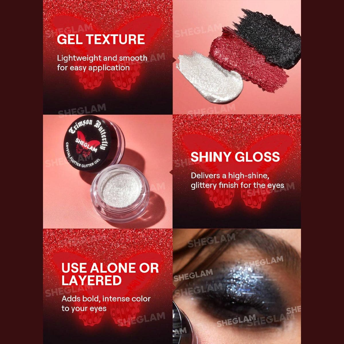 Sheglam Crystal Flutter Glitter Gel - Mimic