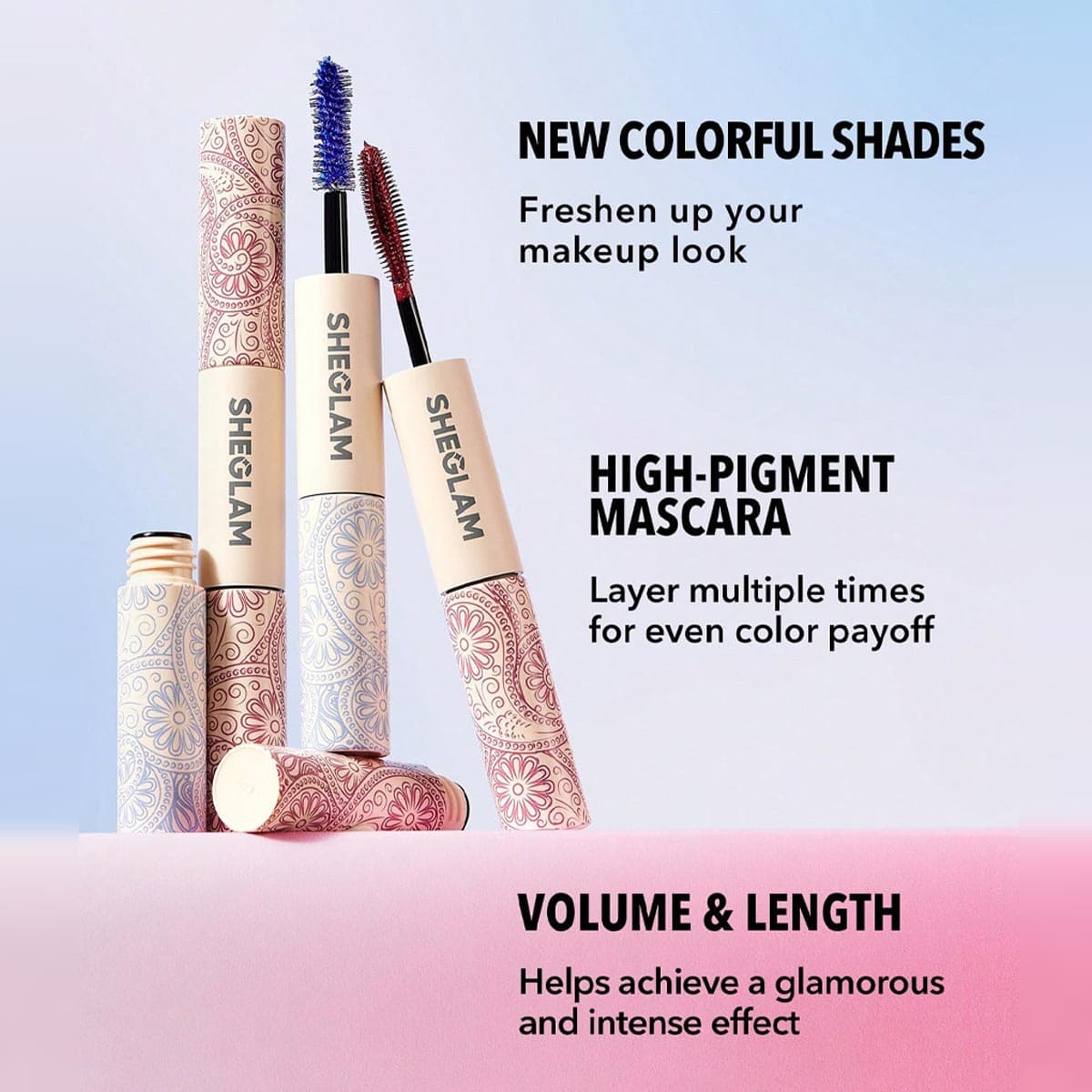 Sheglam All-In-One Volume & Length Mascara - Waterproof Blue