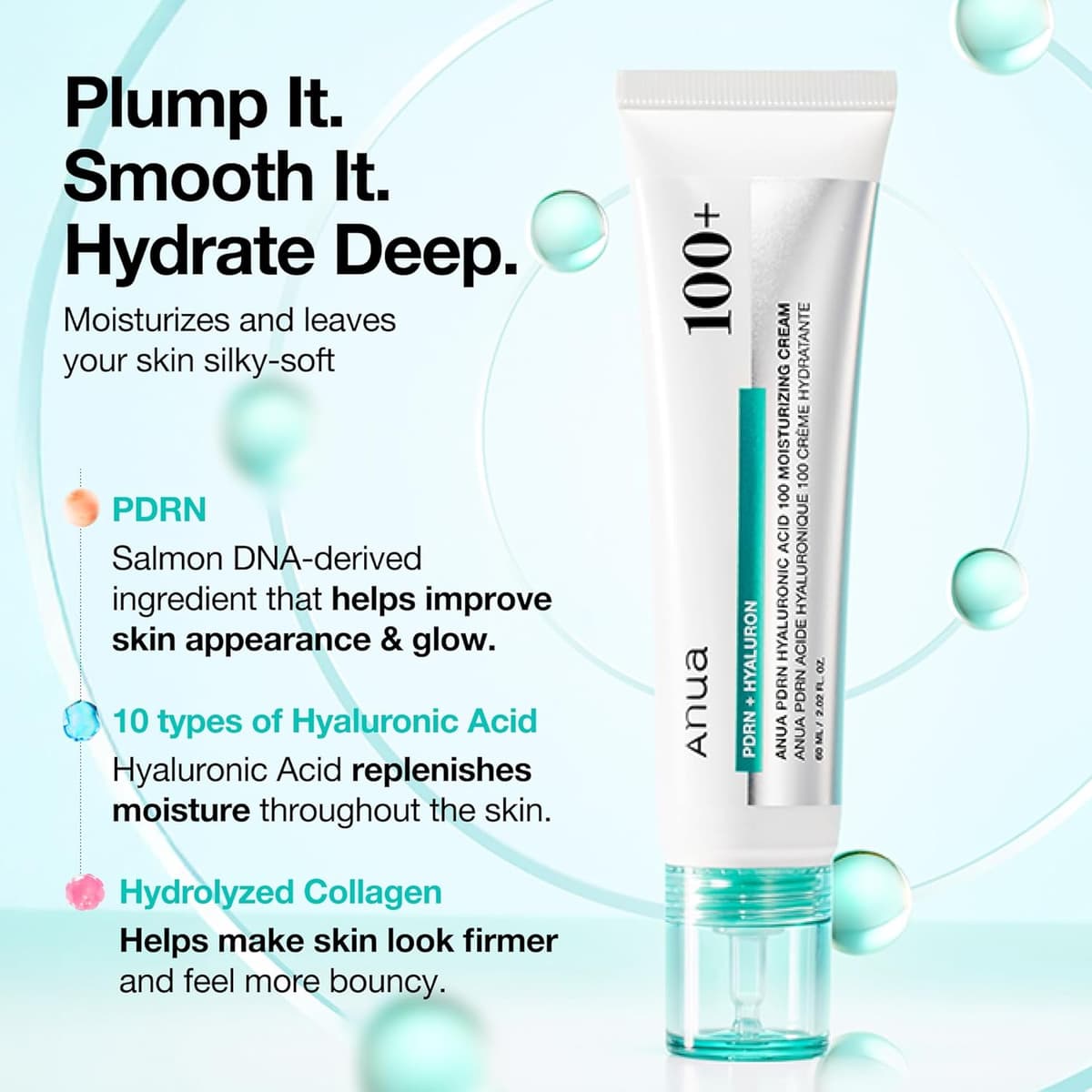 Anua PDRN Hyaluronic Acid 100 Moisturizing Cream