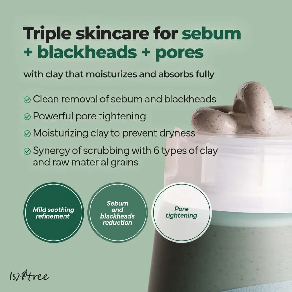 Isntree Mugwort Calming Clay Mask