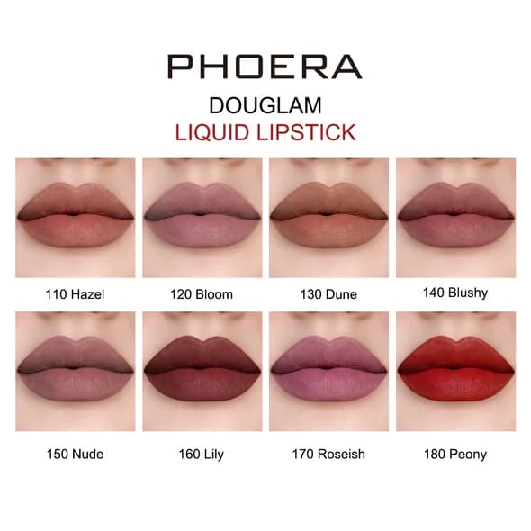Phoera Durable Duoglam Liquid Lipstick + Lip Gloss