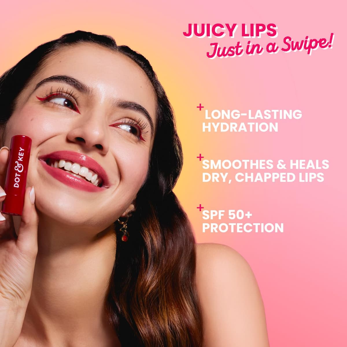 Dot & Key Barrier Repair Hydrating Tinted Lip Balm SPF 50+ (Cherry Crimson)