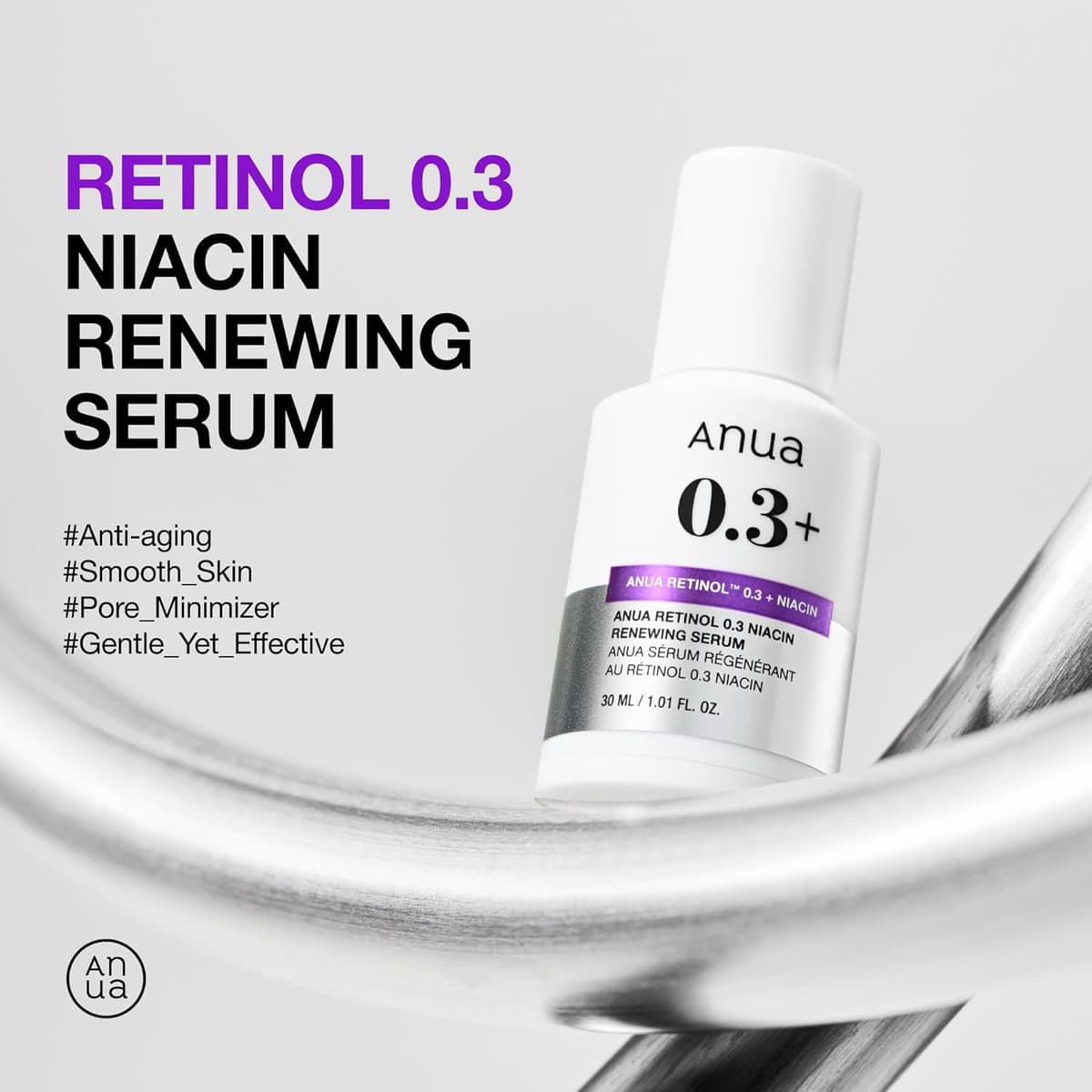 Anua Retinol 0.3% + Niacin Renewing Serum (Exp - Apr/27)
