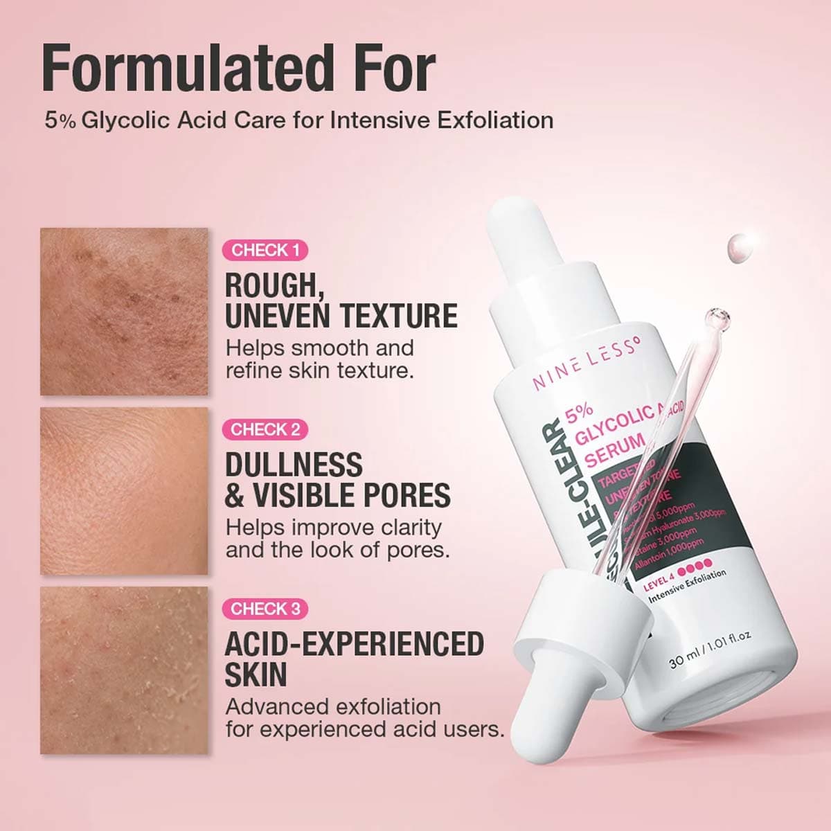Nineless Molecule Clear 5% Glycolic Acid Serum