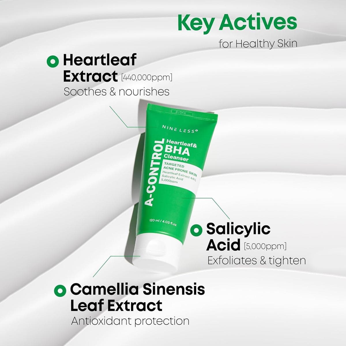 Nineless A-Control Heartleaf & BHA Foam Cleanser