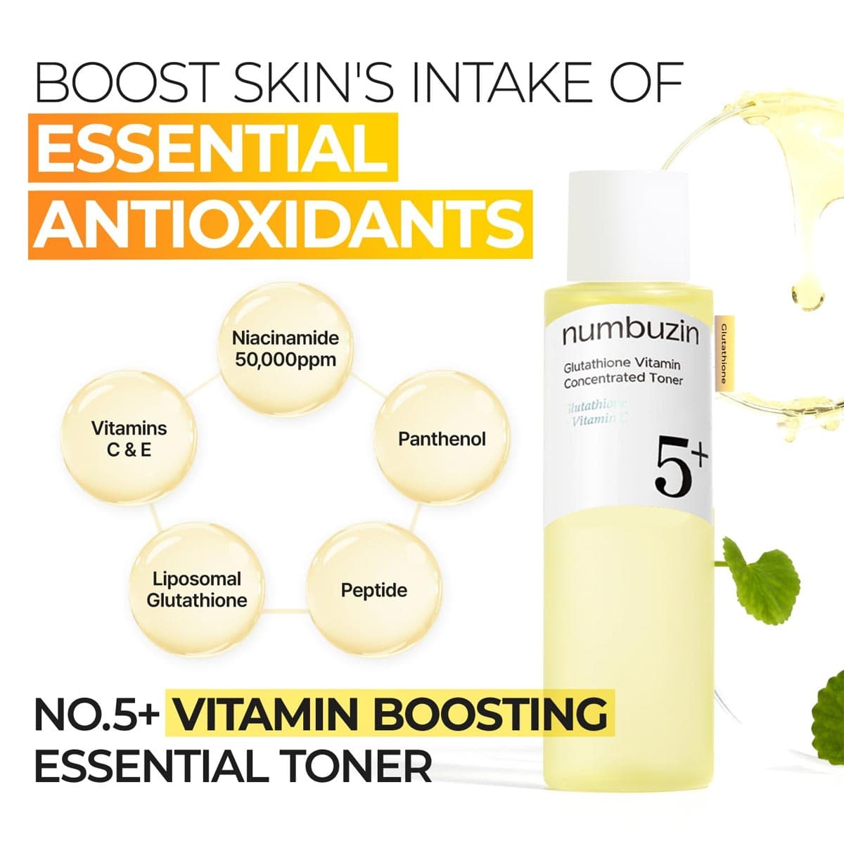 Numbuzin No.5+ Glutathione Vitamin Concentrated Toner
