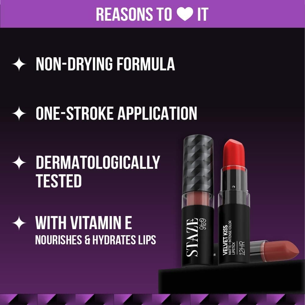 Staze 9to9 Velvet Kiss Bullet Lipstick