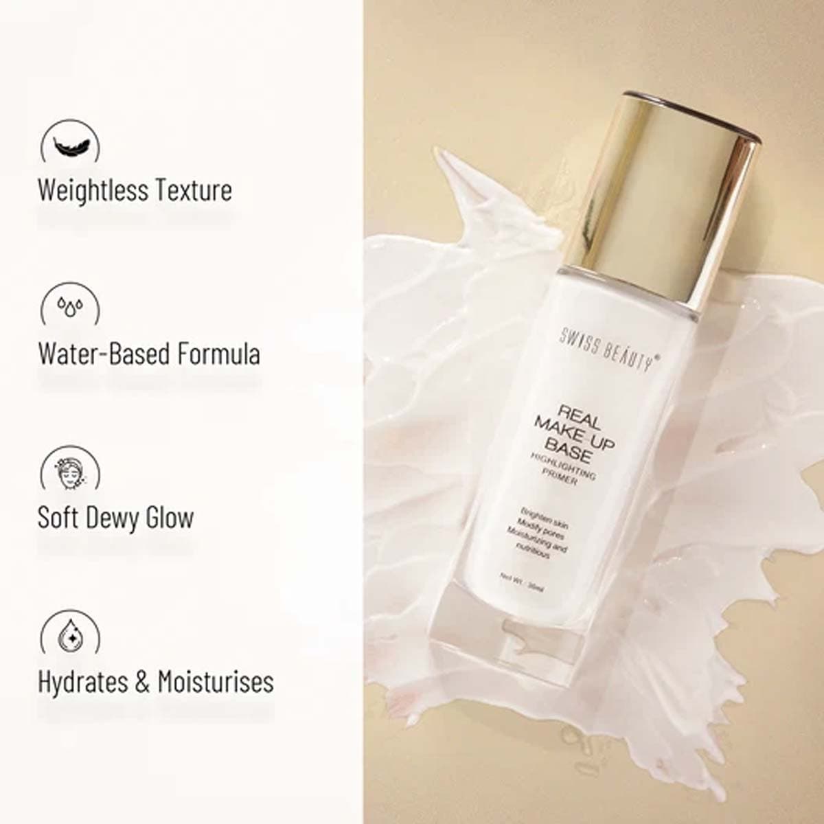 Swiss Beauty Real Makeup Base Highlighting Primer - 03 Pink Tint