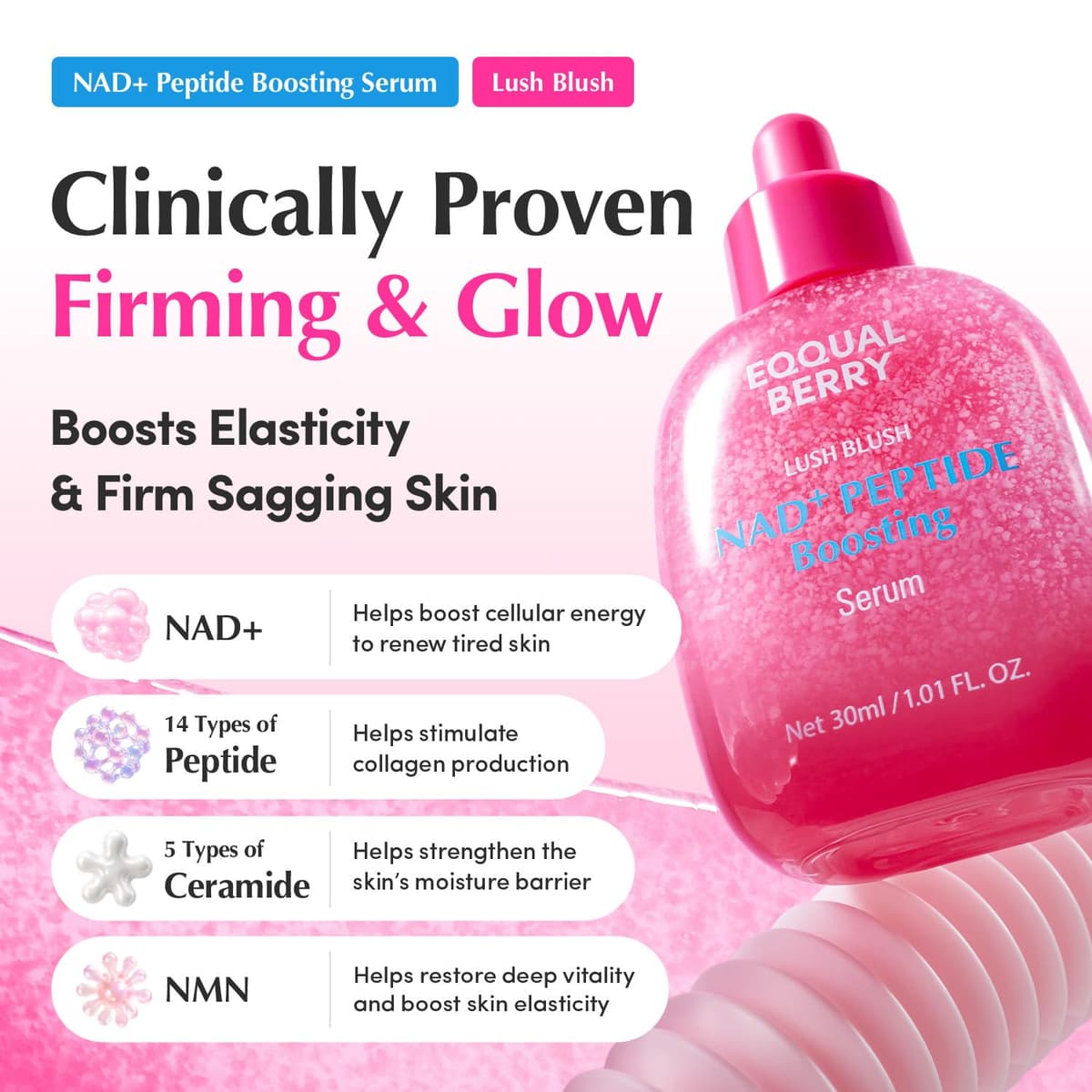 Eqqualberry NAD+ PEPTIDE Boosting Serum
