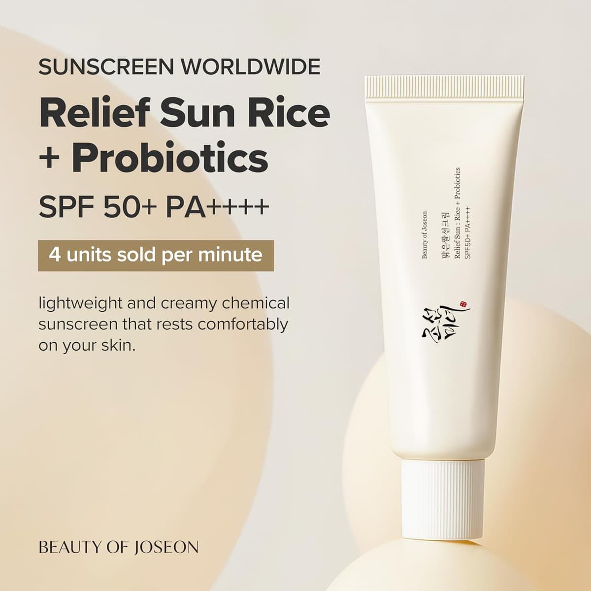 Beauty Of Joseon Relief Sun  Rice + Probiotics (SPF50+ PA++++)