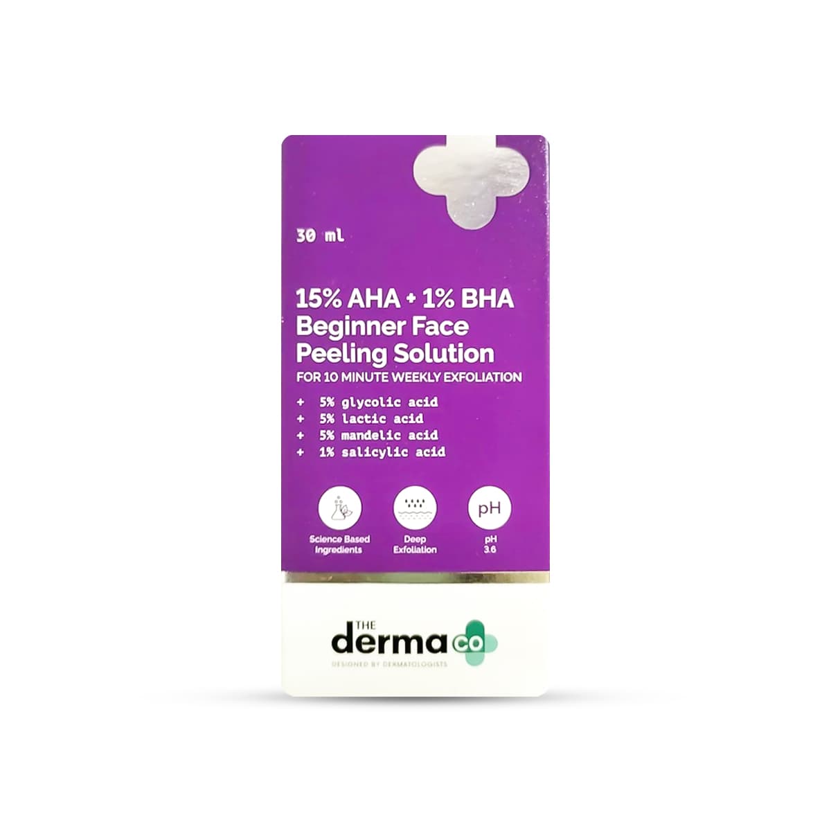 The Derma Co 15% AHA + 1% BHA Beginner Face Peeling Solution