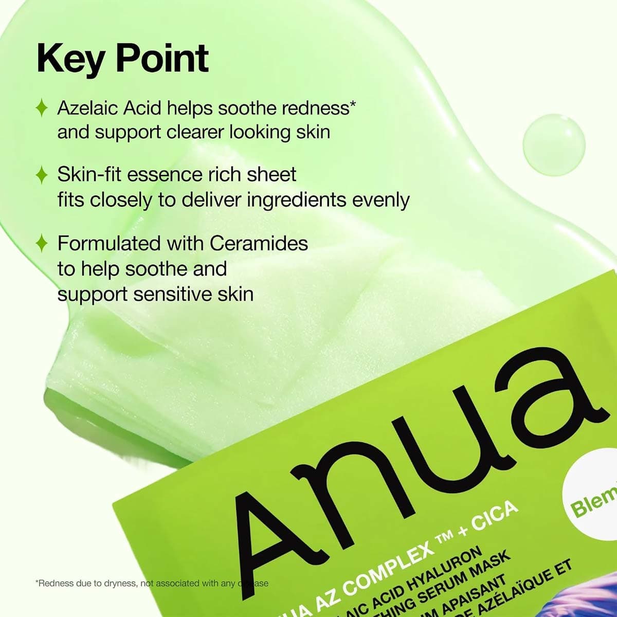 Anua K-Pop Demon Hunters Azelaic Acid Hyaluron Redness Soothing Serum Mask
