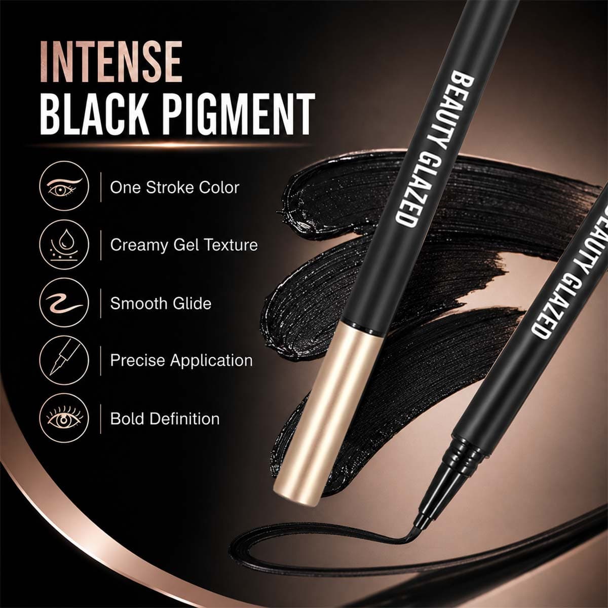 Beauty Glazed Stereoscopic Gel Ink Dual Ended Eyeliner
