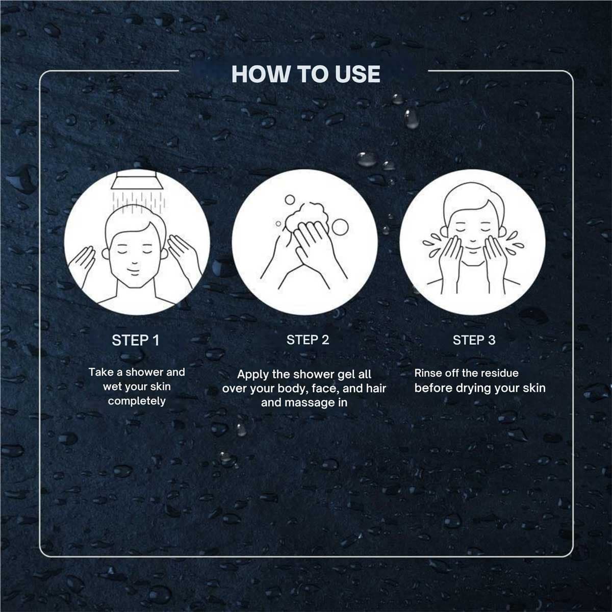 Nivea Men Active Clean 3in1 Body, Face & Hair Shower Gel