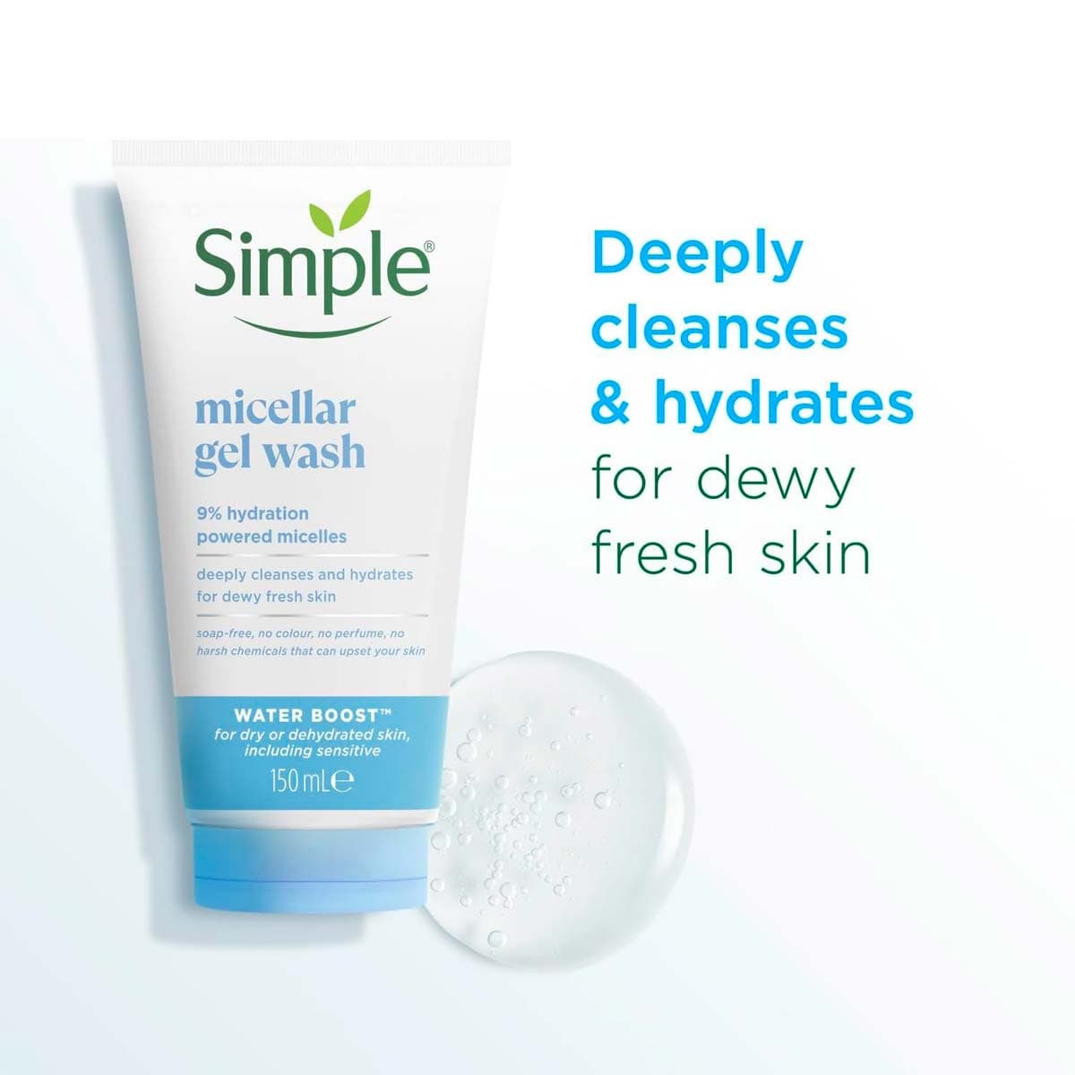 Simple Water Boost Micellar Facial Gel Wash