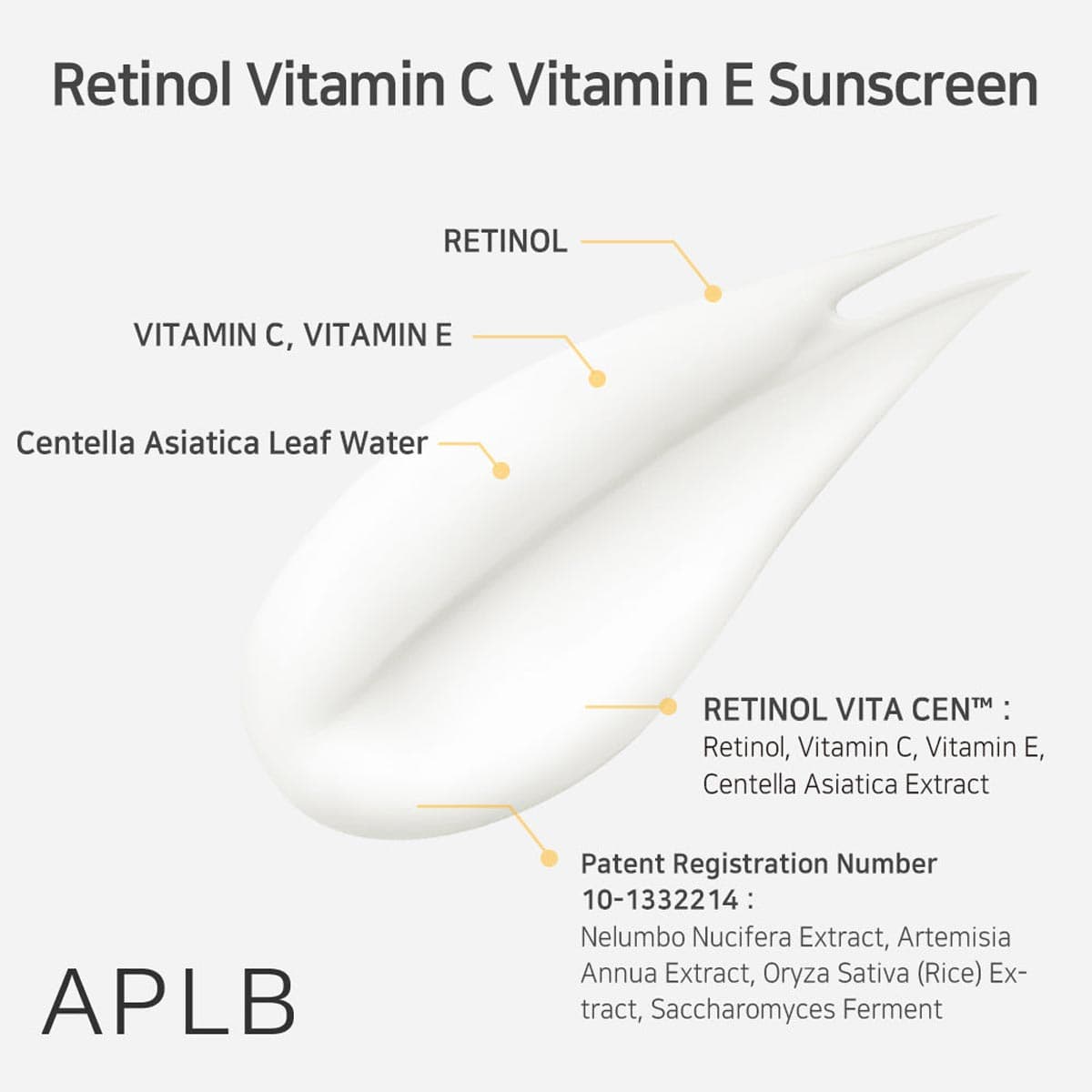 APLB Retinol Vitamin C Vitamin E Sunscreen SPF50+ PA++++