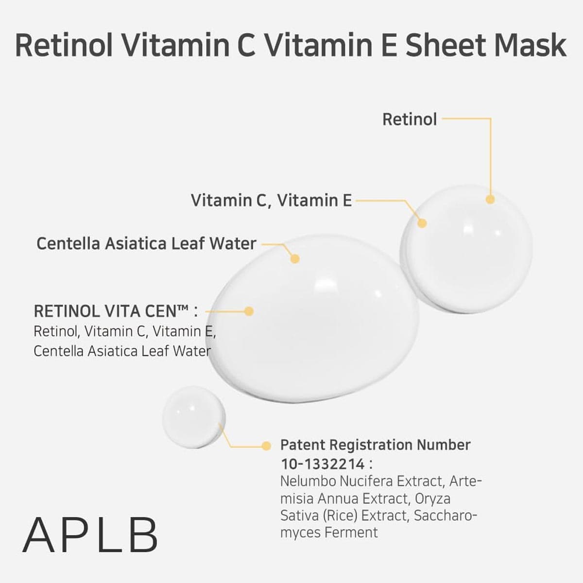 APLB Retinol Vitamin C Vitamin E Sheet Mask