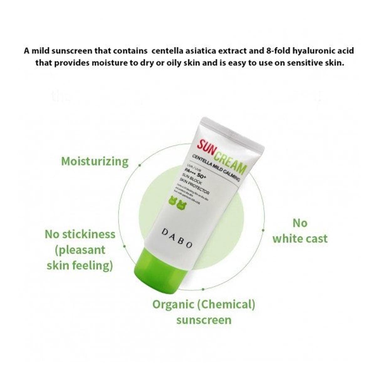 Dabo Centella Mild Calming Sun Cream
