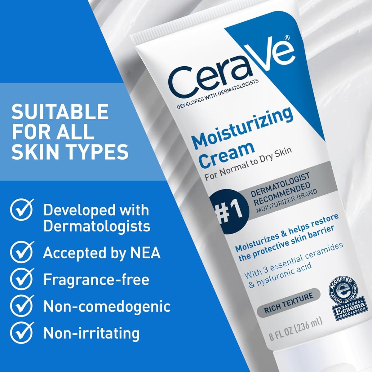 CeraVe Moisturizing Cream For Normal to Dry Skin (USA Variant)