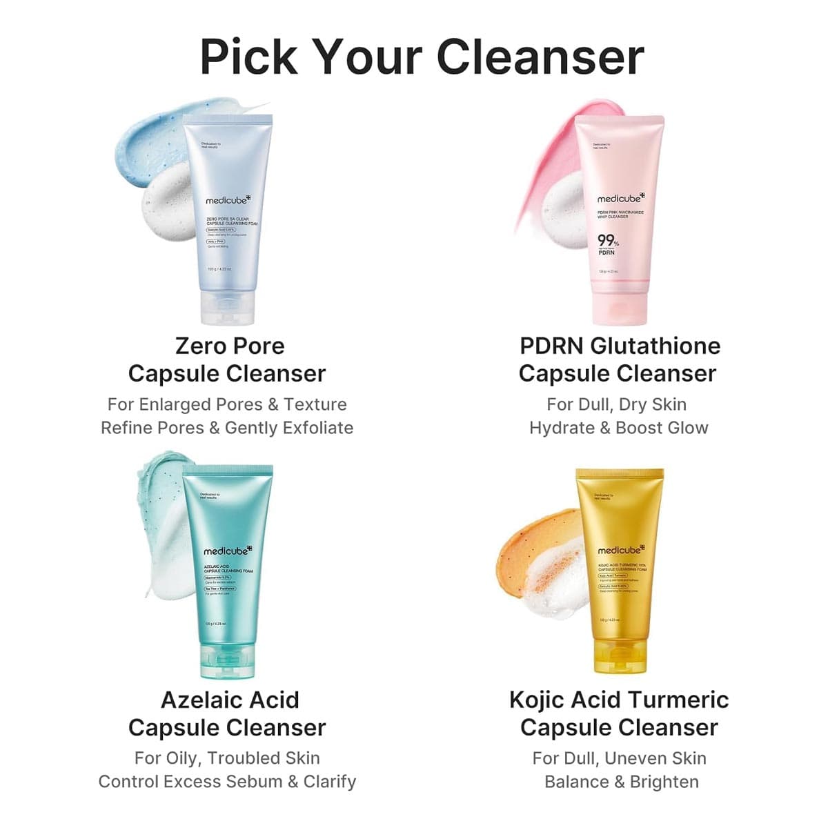 Medicube PDRN Pink Glutathione Capsule Cleansing Foam