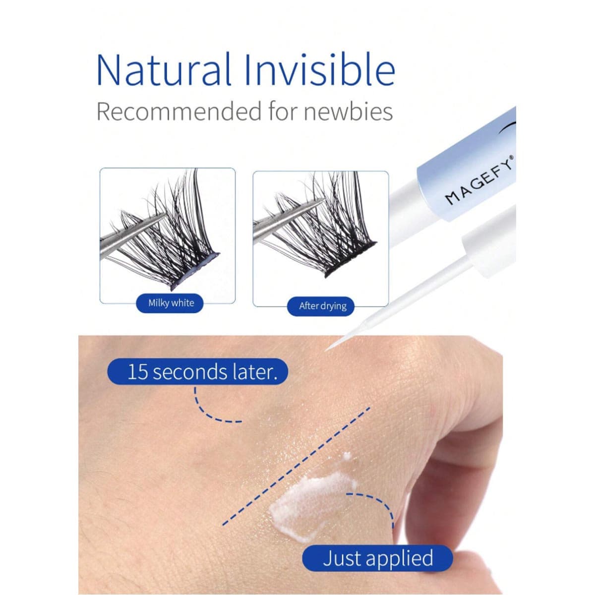 Magefy Adhesive Waterproof Eyelash Glue