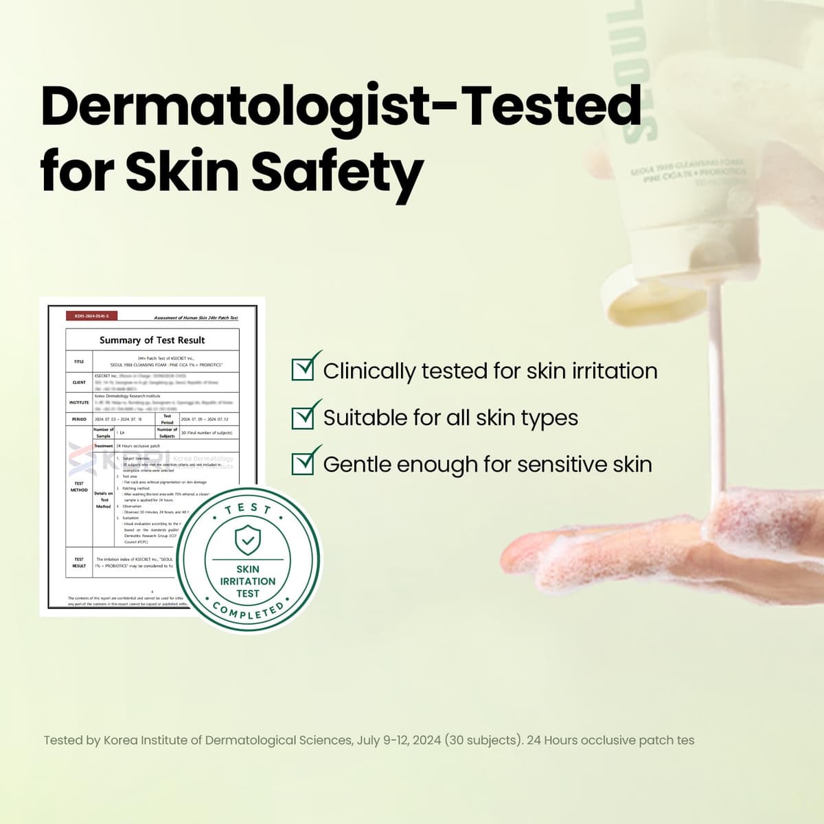 K SECRET SEOUL 1988 Cleansing Foam : Pine Cica 1% + Probiotics