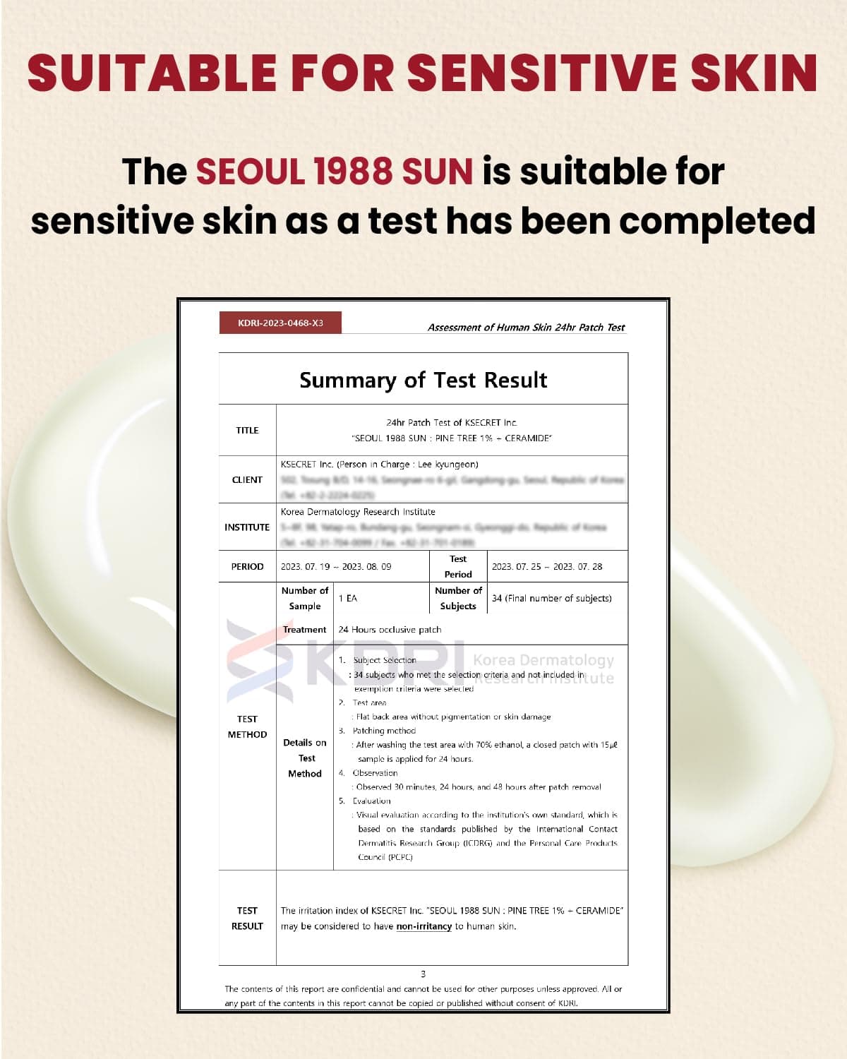 K SECRET SEOUL 1988 Sun : Pine Tree + Ceramide