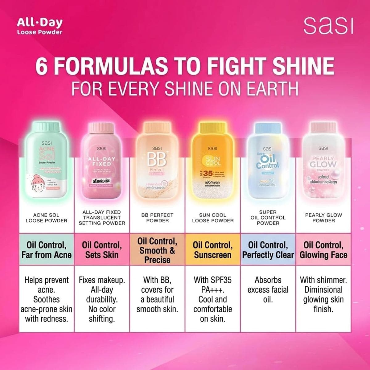 Sasi All Day Fixed Translucent Setting Powder