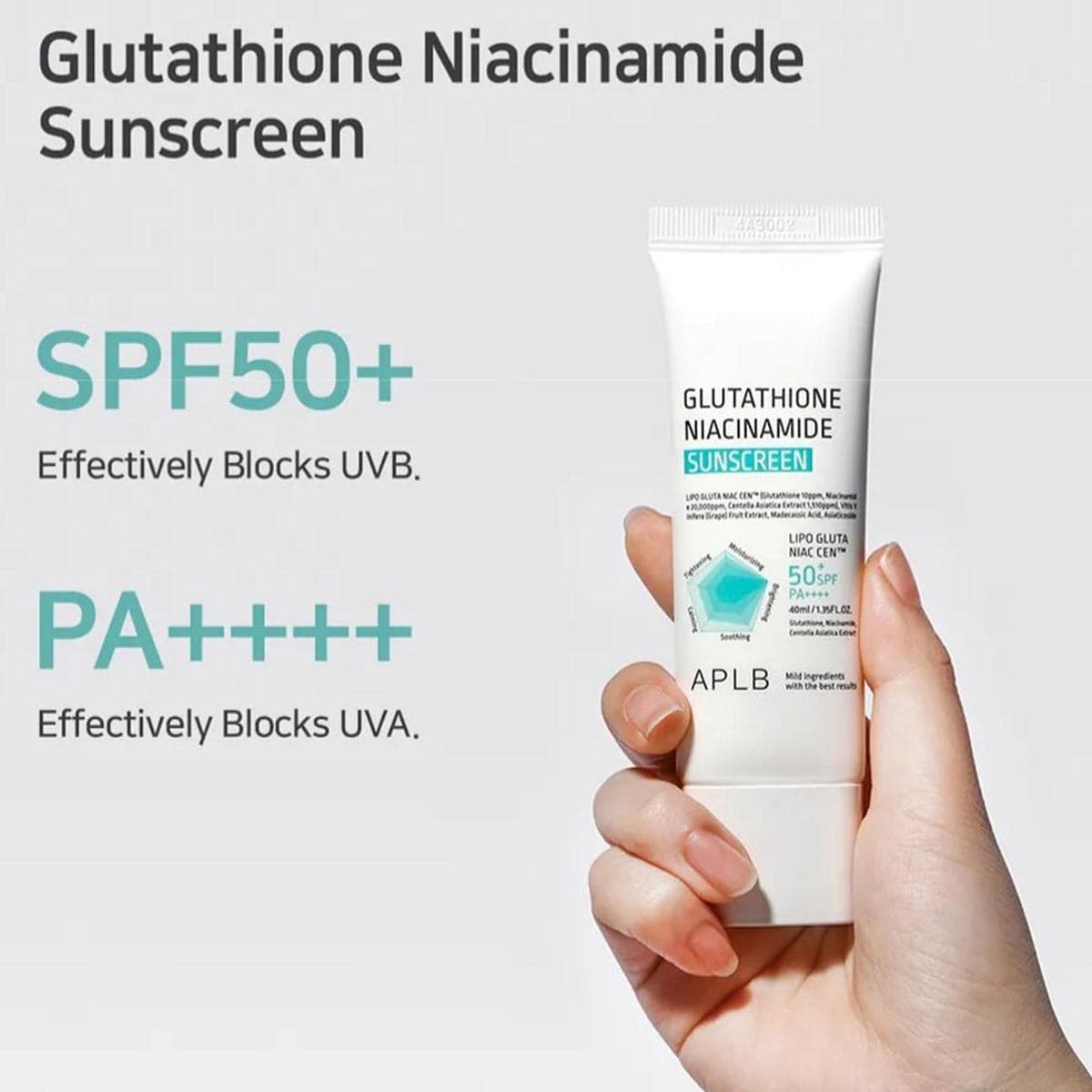 APLB Glutathione Niacinamide Sunscreen SPF50+ PA++++